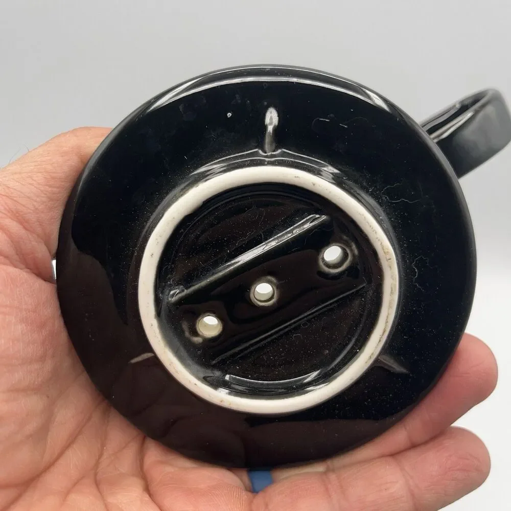 Pour over Coffee Maker, Single Cup Black Ceramic Coffee Dripper